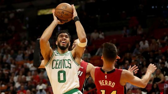 Final: Celtics 111, Heat 104 - Tatum, Brown combine for 57 in tough win taken at BSJ Headquarters (Celtics)